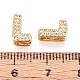 Латунные микропаве из прозрачного кубического циркония KK-T071-17G-L-3