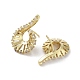 Серьги-гвоздики из латуни в форме каплевидной формы EJEW-M245-16G-2