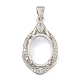 Сеттинги Серебряный кулон кабошон 925 стерлингов STER-B005-30P-1