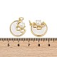 Подвески из латуни из натуральных ракушек KK-U058-05G-3
