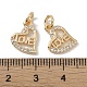 Латунные микропаве прозрачные подвески с фианитом KK-S367-14A-3