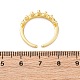 Латунные кольца из манжеты с прозрачным цирконием RJEW-M066-02G-5