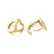 Серьги-кольца из латуни с полым сердцем для женщин KK-O142-05G-2