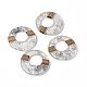 Подвески из прозрачной смолы и ореха RESI-M027-03G-3