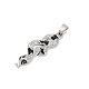 Латунные микро проложить кубического циркония подвески KK-R221-01P-03-2