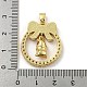 Рождественские латунные подвески с микропаве из фианита KK-H468-01E-02G-3