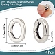 4 шт. 925 кольца Spring Gate из стерлингового серебра из Таиланда STER-SC0001-34-2