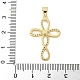 Латунные микро проложить кубического циркония подвески KK-P293-21D-G-3