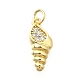 Латунные микро проложить кубического циркония подвески KK-F896-04G-1
