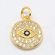 Латунные микро проложить кубического циркония подвески ZIRC-P074-07G-NR