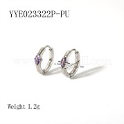 Элегантные серьги-кольца из нержавеющей стали QA3505-8