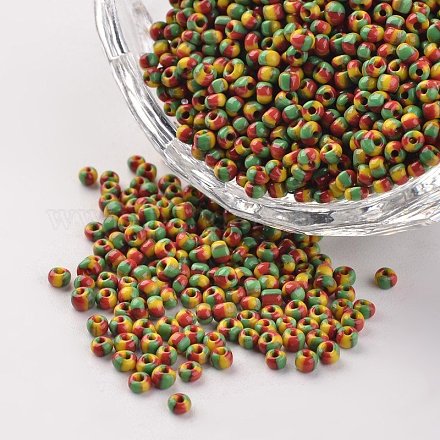 12/0 непрозрачные цвета просачиваться стеклянные бусины SEED-M008-C31-1