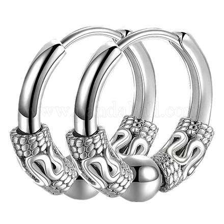 Серьги-кольца из нержавеющей стали 304 PW-WG23967-09-1