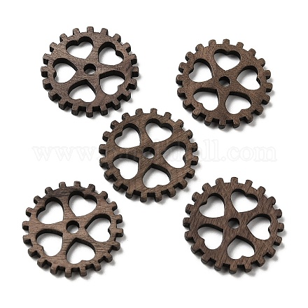 Полые подвески из орехового дерева WOOD-G018-03-1-1