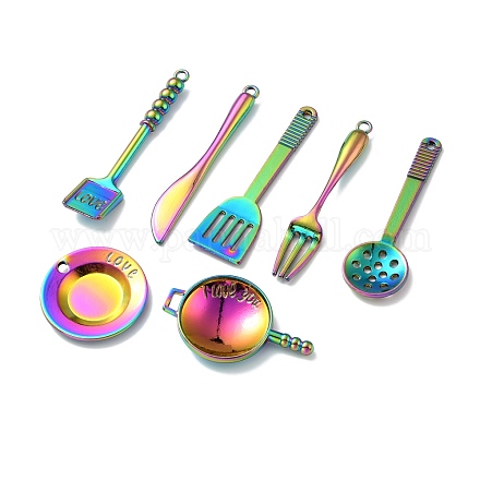 Подвески из сплава цвета радуги FIND-G022-C01-M-1
