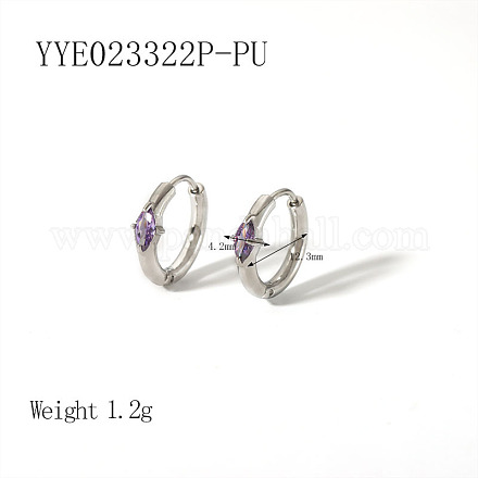 Элегантные серьги-кольца из нержавеющей стали QA3505-8-1