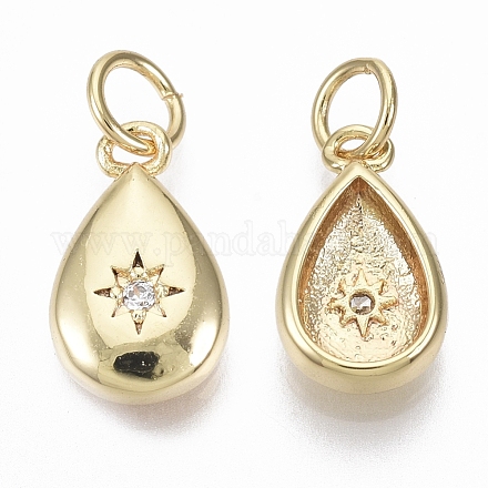 Латунные микро проложить кубического циркония подвески ZIRC-R109-037-NF-1