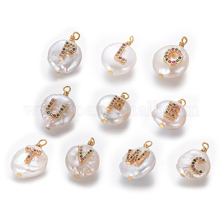 Подвески из натурального пресноводного жемчуга PEAR-L027-01-1