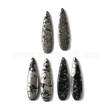 Натуральный пирит подвески G-L617-G05-10x40mm-1