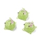 Handmade Lampwork Beads, Turtle, Green Yellow, 18.5~20x14.5~17.5x16.5mm, Hole: 1.8mm
