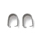 304 Stainless Steel Snap on Bails, Stainless Steel Color, 7x5.5x3mm, pin: 0.5mm