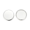 304 Stainless Steel Plain Edge Bezel Cups, Cabochon Settings, Flat Round, Silver, Tray: 12mm, 13.5x1.8mm