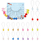 20Pcs 10 Colors Star Transparent Acrylic Pendant Stitch Markers, with Tiger Tail Wire, Mixed Color, 50~60mm, 2pcs/color
