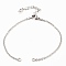 Tarnish Resistant 304 Stainless Steel Cable Chain Bracelet Making, with Lobster Claw Clasps and Heart Extension Chain, Stainless Steel Color, 7-1/8 inch(18cm)