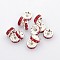 Brass Grade A Rhinestone Spacer Beads, Cadmium Free & Lead Free, Rondelle, Silver, For Bracelet Necklace DIY Jewelry Making Accessories, Light Siam, 8x3.5mm, Hole: 2mm