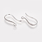 Brass Micro Pave Cubic Zirconia Earring Hooks, with Horizontal Loop, Long-Lasting Plated, Real Platinum Plated, 18.6x10.26x2mm, 12 Gauge, Hole: 1.6mm