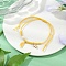 Flower & Lemon Alloy Enamel Charm Bracelets, Waxed Cotton Cord Braided Bead Bracelets for Women, with Acrylic Bead, Golden, Gold, Inner Diameter: 3/4~3-7/8 inch(2~9.7cm)