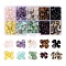 150G 10 Style Natural Gemstone Beads, Chip, 4~10x4~8x2~4mm, hole: 1mm, about 15g/style