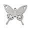 304 Stainless Steel Pendants, Laser Cut, Butterfly Charm, Stainless Steel Color, 23x28x1.5mm, Hole: 2x1.5mm
