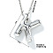 Brass Pave Clear Cubic Zirconia Shiny Balloon Letter Pendant Necklaces, Hip-hop Rock Necklaces, Platinum, Letter K, 15.75 inch(40cm)