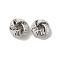 Brass Beads, Cadmium Free & Nickel Free & Lead Free, Knot Twist, Platinum, 6.5x4mm, Hole: 1.6mm