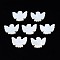 Natural Freshwater Shell Beads, Pigeon, WhiteSmoke, 17x13x3mm, Hole: 1mm
