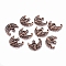 CCB Plastic Pendants, Rhinestone Settings, Swan, Red Copper, 14.5x19x2mm, Hole: 1.2mm, Fit for 1mm rhinestone