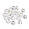 Glass Beads, for Jewelry Making, Cat, Clear AB, 12.5x14x6.5mm, Hole: 1mm