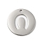 Non-Tarnish 201 Stainless Steel Pendants, Stainless Steel Color, Laser Cut, Flat Round Charm, Horseshoe, 18x1mm, Hole: 1.5mm