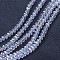 Electroplate Glass Beads Strands, AB Color Plated, Faceted, Rondelle, Clear AB, 2.3~2.7x2mm, Hole: 0.4mm, about 144~150pcs/strand, 28~29cm