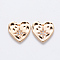 Brass Micro Pave Cubic Zirconia Charms, Nickel Free, Heart, Real 18K Gold Plated, Clear, 12x12x1.5mm, Hole: 0.9mm