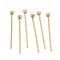 304 Stainless Steel Head Pins, Ion Plating(IP), Real 18K Gold Plated, 18mm, Head: 2mm