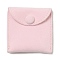 Velvet Jewelry Bags, Jewelry Storage Pouches with Snap Button, Square, Misty Rose, 7x7x1cm