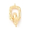 Brass Fold Over Clasps, Cadmium Free & Nickel Free & Lead Free, for Jewelry Making, Real 18K Gold Plated, 29mm