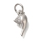 Rack Plating Brass Micro Pave Cubic Zirconia Charms, Cadmium Free & Lead Free, Long-Lasting Plated, Teapot, Platinum, 12.5x6.5x3mm, Hole: 3.5mm