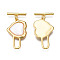Brass Toggle Clasps, with Freshwater Shell, Cadmium Free & Nickel Free & Lead Free, Heart, Real 18K Gold Plated, 33~34mm long, Bar: 4x16.5x2mm, hole: 0.9mm, Jump Ring: 5x1mm, Inner Diameter: 3mm, Heart: 29x16.5x3mm, Hole: 1.2mm