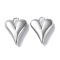 Brass Charms, Heart Charms, Cadmium Free & Nickel Free & Lead Free, Real Platinum Plated, 13x10x3.5mm, Hole: 3.5x2mm