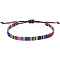 Adjustable Bohemian Style Cotton & Linen Cord Braided Bracelets for Friendship, Colorful