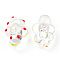Transparent Acrylic Beads, with Enamel, Cloud, Red, 33x22.5x17mm, Hole: 2mm