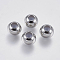 304 Stainless Steel Beads, with Rubber Inside, Slider Beads, Rondelle, Stainless Steel Color, 8x6mm, Hole: 1mm